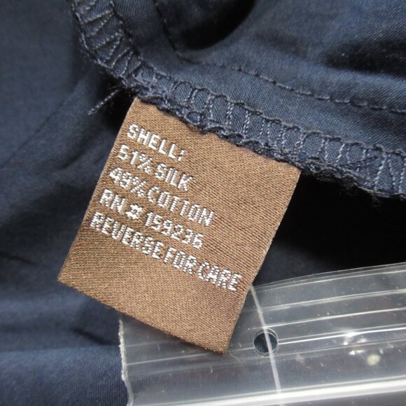 NWT J. MCLAUGHLIN Elayne in Deep Navy Cotton Silk Blend Faux Wrap Midi Dress M - Picture 9 of 9